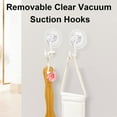 thumbnail image 5 of Whole Sale Deals (6 Pack)Crystal Clear Suction Cup Hooks - Heavy Duty 22 lbs Max Hold Shower Wall Hangers, No Residue Waterproof Bathroom Organizer for Glass/Tile/Doors, Christmas Wreath Decor Hooks, 5 of 7