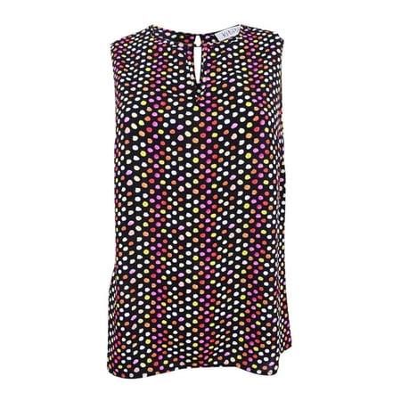 - Kasper Women's Printed Keyhole Shell Top