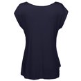 thumbnail image 2 of FashionOutfit Women's Zipper Shoulder Detail Loose Tee, 2 of 3