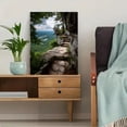 thumbnail image 5 of Cliffside Steps Panoramic Canvas Print Wall Art for Living Room Office Hotel Hallway, 5 of 8