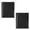 Black, variant on 2Pcs Two Pockets File Bag with Prongs Fasteners Water Resistant Letter Size Document Organiser with Clear Front Pocket