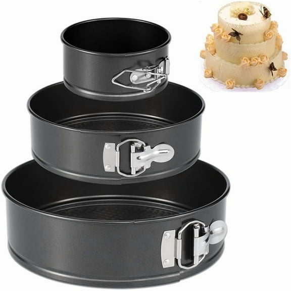 Springform Pan Set, 4"/7"/9" Nonstick Cake Pan, Round cheesecake pan, leak-proof non-stick bottom removable bakeware for Cakes, Cheesecakes, Pizzas and Quiches