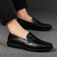 thumbnail image 5 of Slip On Men's Casual Leather Loafers Comfortable Breathable Driving Dress Shoes, 5 of 7