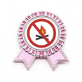 thumbnail image 1 of Logo no quema de fuegos Insignia broche Medalla rosa premiada, 1 of 3