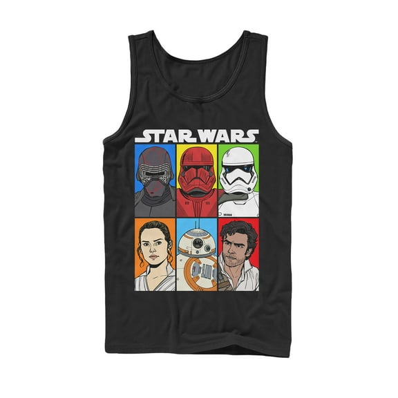Men's Star Wars: The Rise of Skywalker Character Grid  Tank Top Black X Large