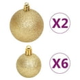 thumbnail image 6 of vidaXL Christmas Bauble Set Christmas Ball Ornament Decor Bauble 108 Piece, 6 of 12