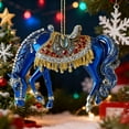 thumbnail image 2 of 6 Pcs Acrylic Christmas Ornaments, 3.15 Inch Christmas Tree Decorations with Animal Print, Holiday Hanging Decor for Home & Gift Giving, 2 of 8