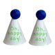 thumbnail image 2 of Gorro de cumpleaños, tocado para escenario, gorra de actuación, lindo cono, llamativo sombrero de fiesta Blanco, 2 of 9