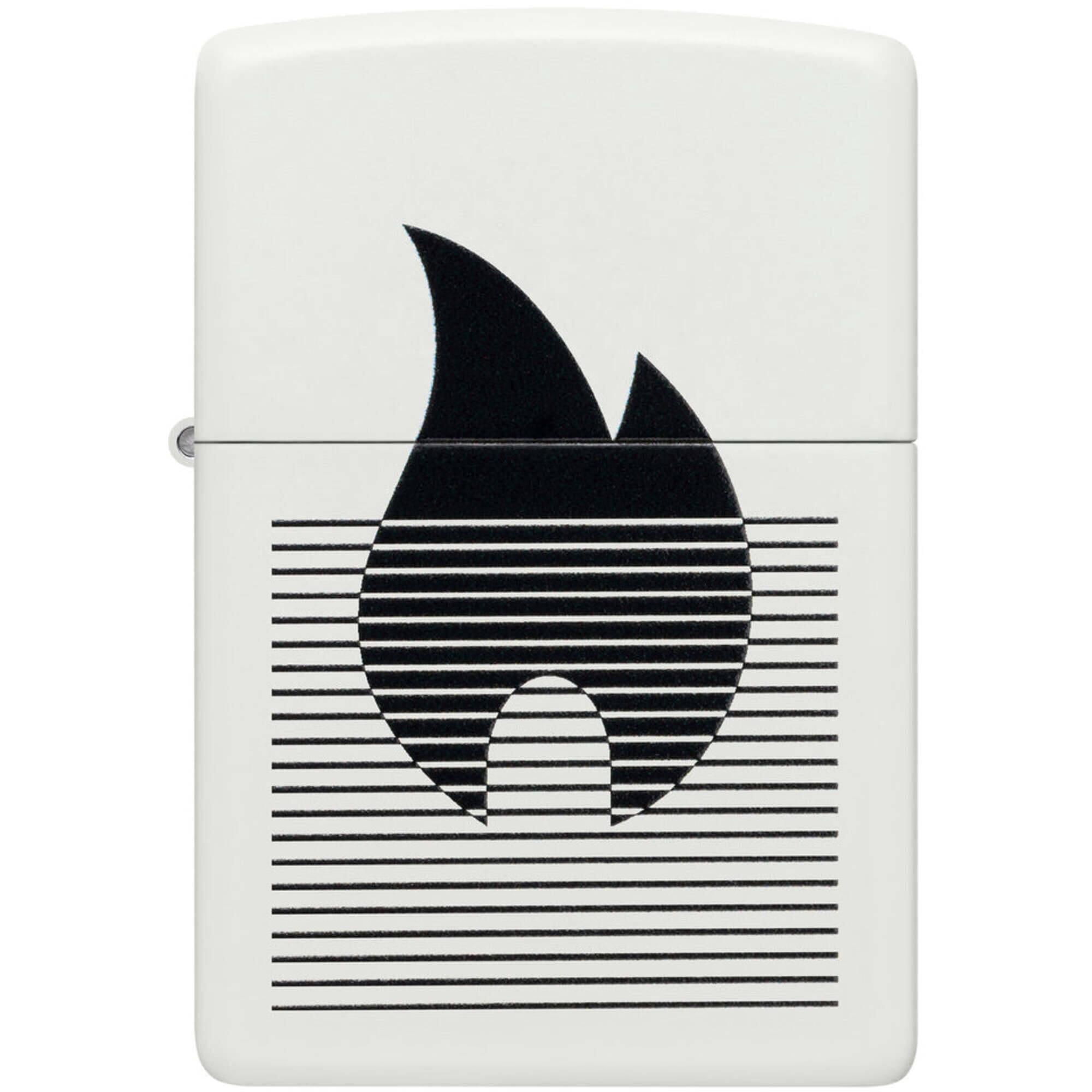 Zippo 46485 Flame Gradient Design Matte White Metal Pocket Lighter