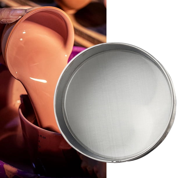 Filtro de de esmalte de cerámica, filtro de de malla fina, 100 malla, fácil de limpiar, acero inoxidable 304 multifuncional para hornear 20 cm