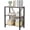 Gray 3-Tier, variant on 3-Tier Bookshelf with Smart LED Lights, Open Display Shelves, Wood & Metal Corner Storage Organizer for Books, DVDs, CDs, for Bedroom, Home Office, Kitchen, Living Room