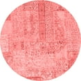 thumbnail image 1 of Ahgly Company Indoor Round Patchwork Red Transitional Area Rugs, 8' Round, 1 of 4