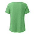 thumbnail image 5 of Only Moment Crew Neck Tee Polyurethane fiber Square Collar Women's Short Sleeve Tops 2026 Spring Summer Trendy Green,XXXL, 5 of 5