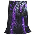 thumbnail image 2 of Sikiie Purple Plant White Tiger Ultra-Soft Micro flannel Blanket Luxury All Seasons Warm Blanket for Bedding Sofa and Travel (4 sizes)-50"x40", 2 of 7