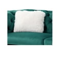 thumbnail image 2 of Moderno Tufted Sofa Finished in Velvet Fabric in Green, 2 of 6