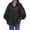 Black, variant on Womens Solid Color Casual Shirt Long Sleeve Lapel Button Blouse Loose Top Turn Down Collar Black XXL