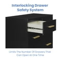 thumbnail image 4 of Delta Children Sloane 4 Drawer Dresser with Changing Top and Interlocking Drawers, Black /Bronze, 4 of 13