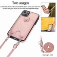 thumbnail image 3 of Crossbody Wallet Case for Apple iPhone 15,Decase Premium PU Leather Back Flip Wallet Cover With Detachable Lanyard Strap Shockproof Phone Shell,for Apple iPhone 15 - Rosegold, 3 of 8