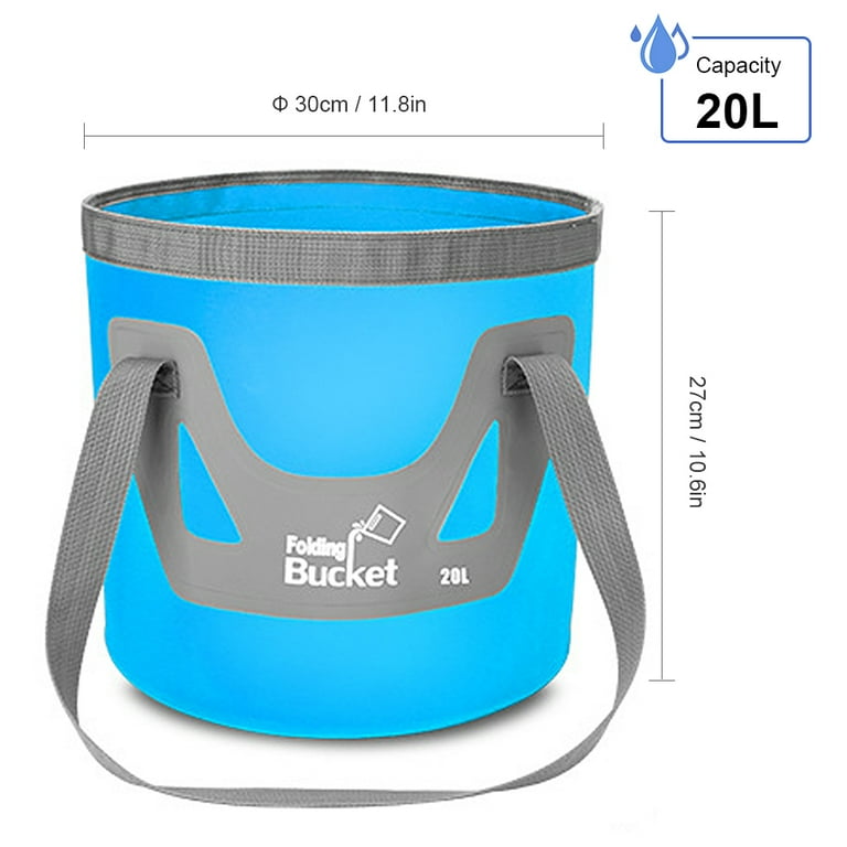 moobody 20L Collapsible Water Bucket Folding Bucket Water Storage Container  for Camping Hiking Traveling Fishing Washing 
