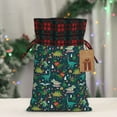 thumbnail image 5 of Rocae Christmas Dinosaur colorful Print Christmas Drawstring Linen Gift Bag with Drawstrings Treat Bag Goody Present Bags for Christmas Party Favor, 5 of 8