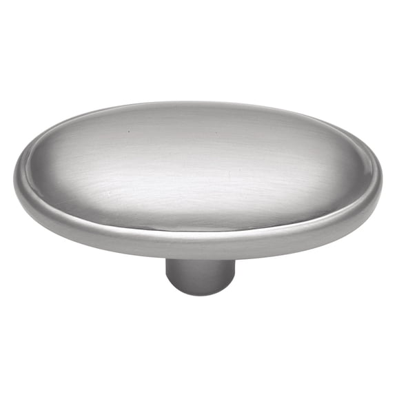 1-11/16" Tranquility Oval Cabinet Knob - Satin Silver Cloud
