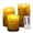 Yellow-D 3”×H 4”5”6", variant on Yellow D 3”×H 4”5”6" Birch Bark LED Electric Candles Set of 3