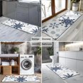 thumbnail image 2 of Blue Christmas Snowflake Pattern Kitchen Rug Mat,Kitchen Runner Rugs Non Skid Washable,Decorative Kitchen Floor Mats for Kitchen,Sink,Laundry,17"X47", 2 of 5
