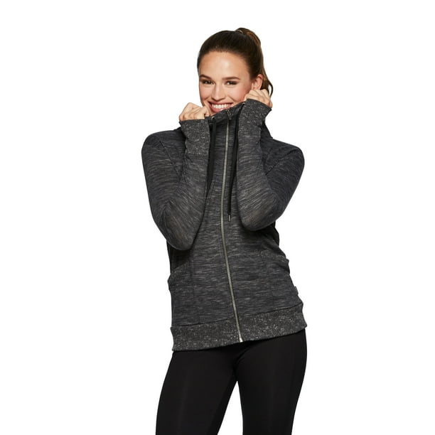 RBX RBX Active Women's Lightweight Sweater Zip Hoodie Jacket with