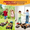 thumbnail image 2 of Hot Bee Stomp Race Car Launcher Set for Kids, 2 Cars & Dual Tracks, Foot Pump Powered Racing Toy for Boys and Girls, Outdoor Backyard Game Gift, 2 of 7
