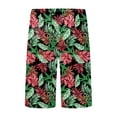 thumbnail image 5 of JAJAHO Mens Hawaiian Beach Shorts Tropical Printed Drawstring Elastic Waist Breathable Mesh Summer Shorts Trendy Bottoms, 5 of 5