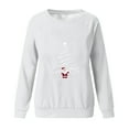 thumbnail image 4 of Merry Christmas Sweatshirts Womens Crewneck Christmas Printed Shirts Loose Long Sleeve Blouses Casual Xmas Sweatshirt Holiday Party Pullover Sweater Tops, 4 of 5