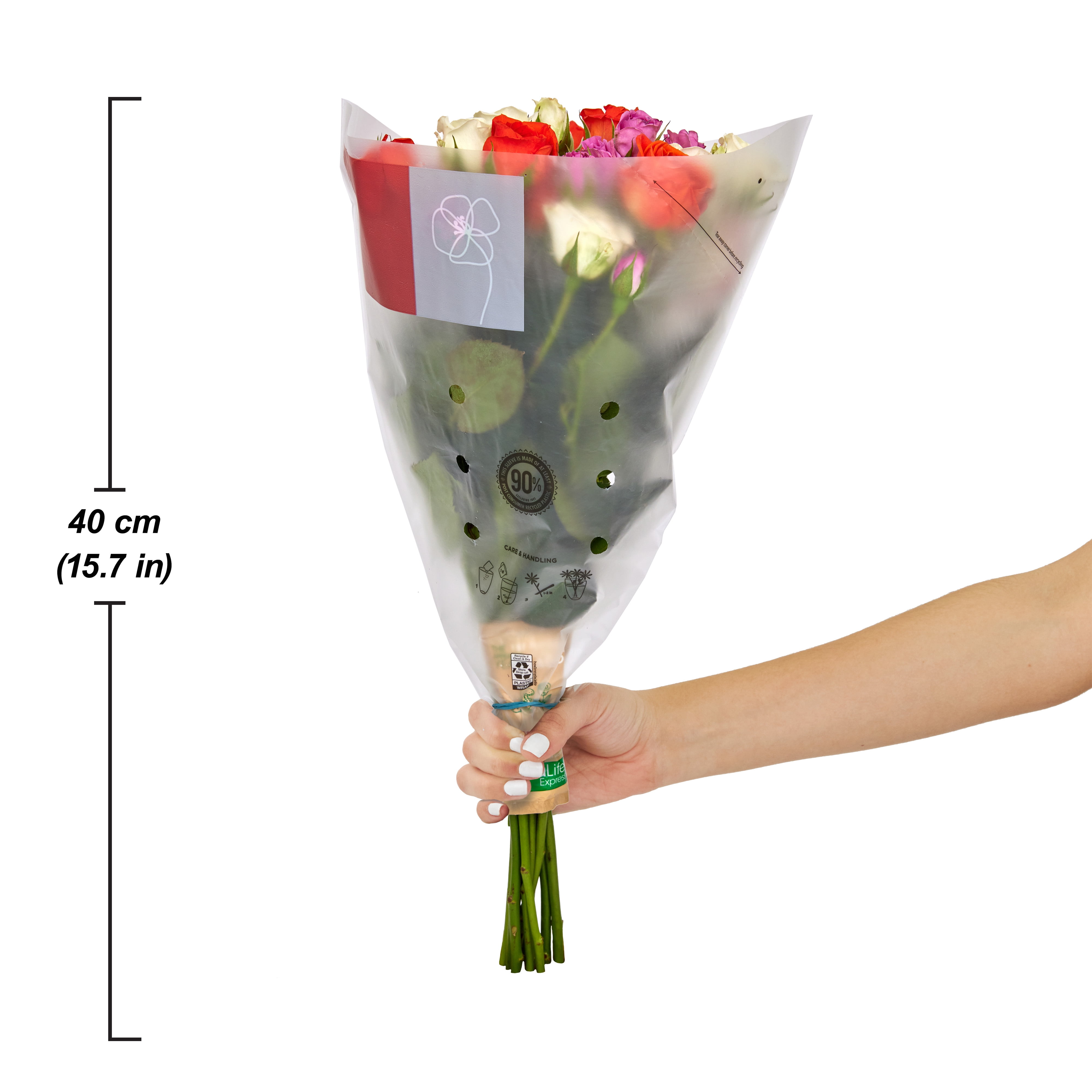 Fresh-Cut Spray Roses Flower Bunch, Minimum of 9 Stems, Colors Vary