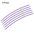 thumbnail image 2 of Unique Bargains 150mm Length PVC Coated Stainless Steel Keyring Loop Cable Purple 6 Count, 2 of 6