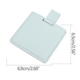 thumbnail image 2 of Pocket Mirror Stainless Steel Card Compact Mirror, Portable Frameless Makeup Mirror with Leather Case, Slim Travel Size Mirror for Easy Touch Ups, 2 of 4