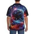 thumbnail image 3 of Pofeuu Outer Space Floating Numbers And Letters Print Mens Casual Short Sleeve Shirts Beach Summer Spread Collar Pocket Tops Men's Casual Short-sleeved Shirt-X-Large, 3 of 5