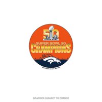 Denver Broncos Official NFL 3 inch Super Bowl 50 Champions Button by WinCraft