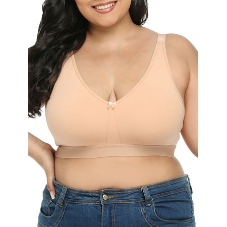 

Women Plus Size Bra Full Coverage Wirefree Comfort Bralettes