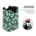 thumbnail image 3 of Yayeee Freestanding Laundry Hamper with Handle Collapsible Large Storage Basket for Clothes, Small White Flowers, 3 of 7