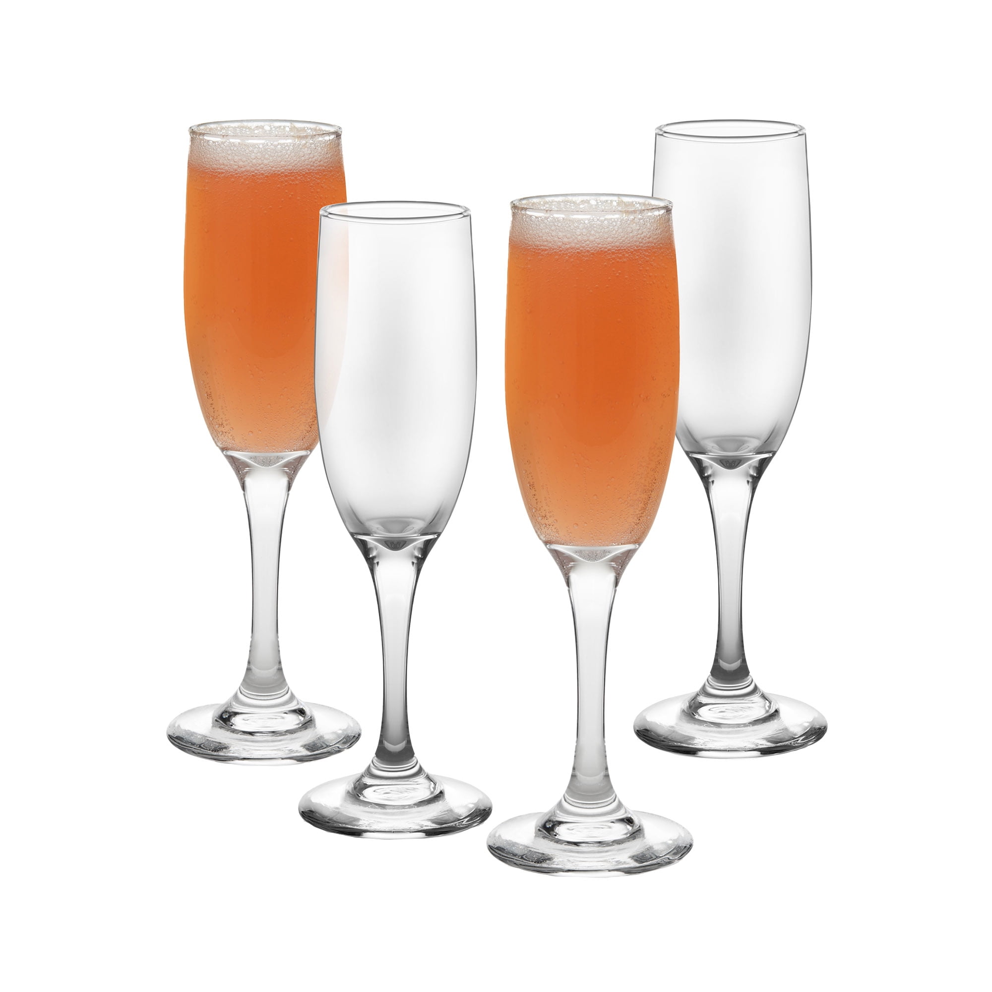 (4 pack) Mainstay Glass Champagne Flute, 6oz