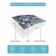 thumbnail image 5 of Quilts Twin XL Size, Spring Purple Flower Soft Comforter Bedding Set for Bed, Retro Wall Seamless Garden Pastoral Lightweight Quilted Bedspread with Pillow Cover(2 Pieces) for All Season, 68x98 Inch, 5 of 6