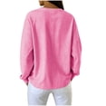 thumbnail image 6 of HAiming Striped Sweatshirts for Women Long Sleeve Loose Casual Scoop Neck Comfy Shirts Fall Winter Going out Tops, 6 of 8