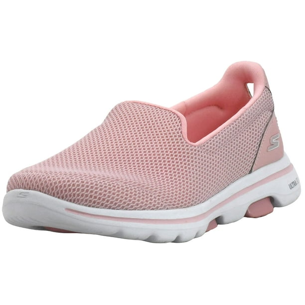 Zapatos Skechers Go Walk 5 Fantasy para mujer, color rosa claro, talla 10