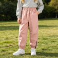 thumbnail image 7 of WhouRiu Boys Girls Windproof Joggers Pants Unisex Solid Color Elastic Waist Loose Sweatpants Kids Outdoor Comfortable Versatile Trousers,6-7 Years, 7 of 7