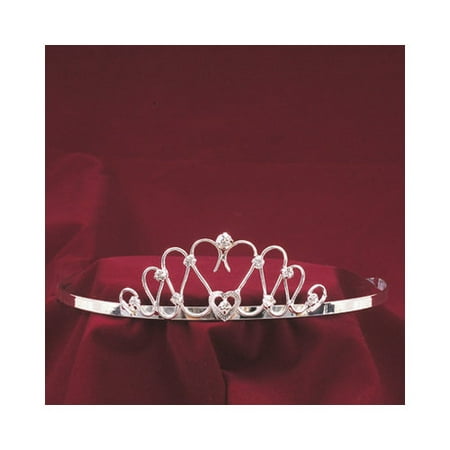 Rhinestone Heart Tiara Headpiece, Brides, Quinceneras, Parties