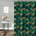 thumbnail image 2 of Orinice  Bird of Paradise Shower Curtain, Tropical Themed Illustration with Unique Flora Hawaiian Pattern, Cloth Fabric Bathroom Decor Set with Hooks, 105" Extra Wide, Multicolor 69x72, 2 of 7