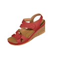 thumbnail image 2 of Mareep Women's Sandals Women's Fashion Casual Spring And Summer New Solid Color Round Toe Open Toe Wedge Sandals Women's Sandals Clearance Exquisite Gift, 2 of 4