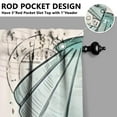 thumbnail image 5 of Kitchen Curtains 36 Inch Short - 3 Panel Set, Hawaiian Sea Turtle Ocean Design, Tropical Underwater Marine Life Print, Rod Pocket Window Curtain, Easy Wash, 5 of 6