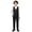 Black, variant on Ruyang Teen Boys Formal Suit V-Neck Vest Long Sleeve Shirt Dress Pants Sets Kids Slim Fit Suit for Wedding Graduation Dress Up