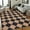 Black /Coffee, variant on Yesurprise 2'x8' Modern Black and Coffee Checkered Runner Area Rugs - Washable, Geometric Accent Carpet, Non-Slip Low Pile for Indoor Outdoor Use in Bedroom, Hallway, Kitchen