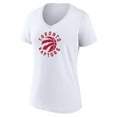 thumbnail image 2 of Women's White Toronto Raptors Alternate Logo V-Neck T-Shirt, 2 of 3